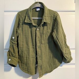 Old Navy Kids Sage Green Textured Shirt